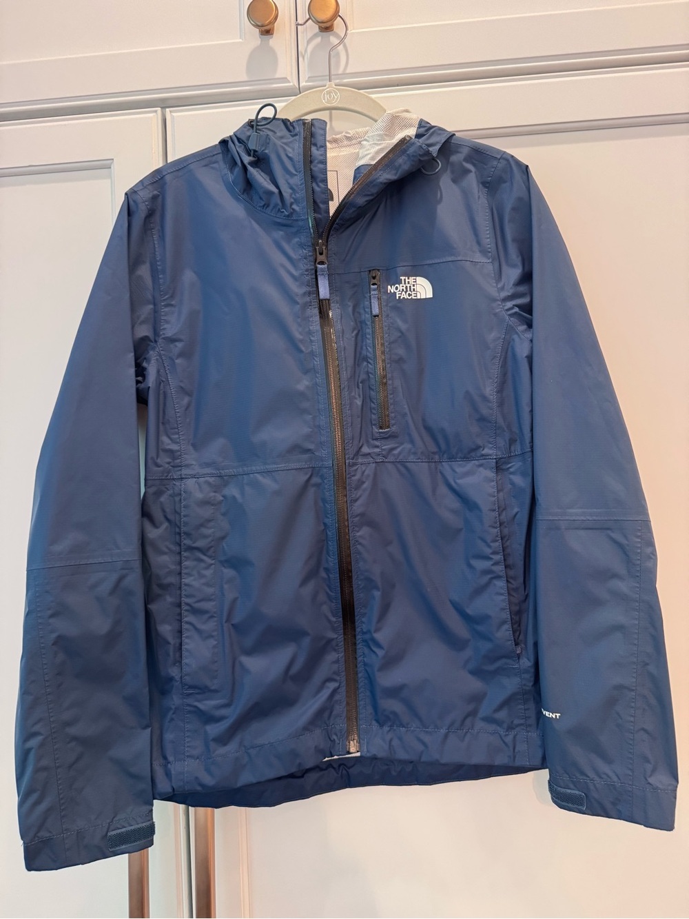 The North Face Blue Hooded Rain Jacket Lightweight Waterproof Women’s Small